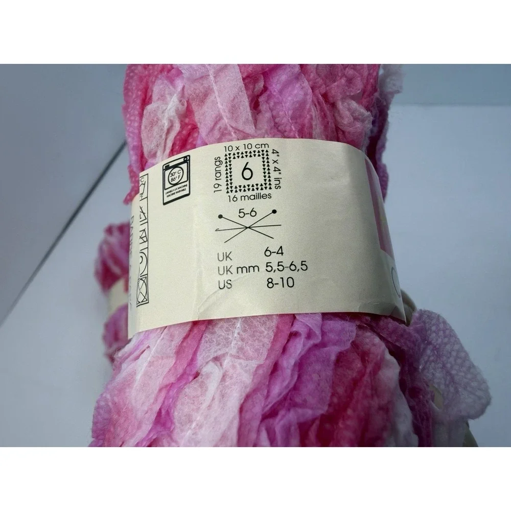 Phildar Clapotis Pink Yarn‎ 100% Nylon 25g Each Lot Of 4